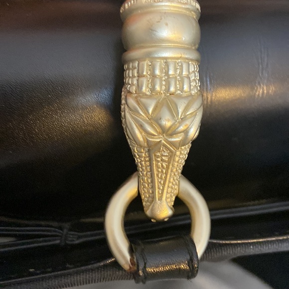 Barry Kieselstein blk leather and silk handbag - Picture 5 of 11